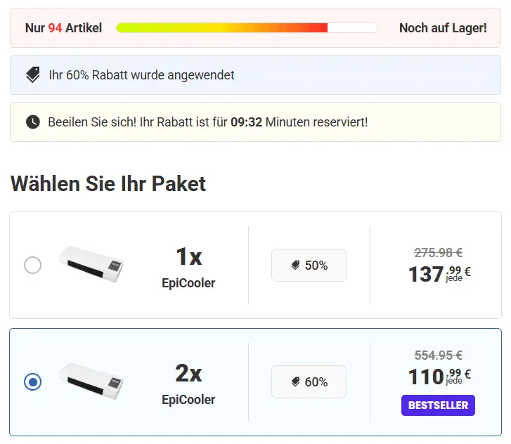 Epicooler Bestpreis-Paketangebot